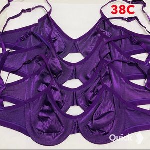 38C - NWT 4 pc Striped Texture Soft Cup Bras